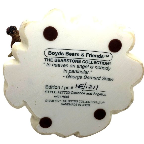 Boyds Angel Votive Candle Holder Teddy Bear Clarence Angelica Ariel Wings Gift - Picture 5 of 9